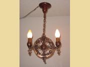 2 Bulb Spanish Revival Pendant. 2 available
