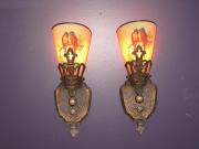 SINGLE ONLY Vintage Parrot Slip Shade Sconce