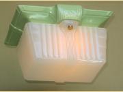 TWO Amazing Bungalow Green Ceiling Lights with Original Shades priced each
