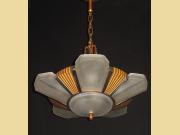 SOLD Mid Century Chandelier Early 30s 2 matching available