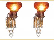 Pr 1920s/30s Sconces with an Art Deco and Spanish Revival Marriage