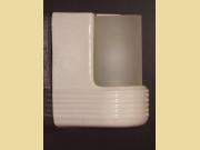 White Porcelain Vintage Bathroom Lighting Fixture with Frosted Shade. Single