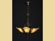 Arts & Crafts 5 Shade 1930 Virden Chandelier. Our Fixture On cover of AMERICAN BUNGALOW MAG 