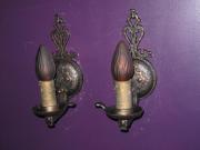 5 Pair 1920s DogsHead Single Bulb Antique Lighting Wall Sconce Fixtures priced per pair