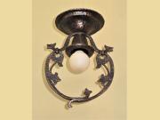 2 Cast Iron Hammered Dog Head Fixtures priced each