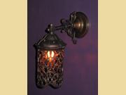 Antique Porch Light Cast Iron and Copper. Vintage Outdoor Lighting Fixture 
