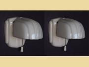 ON HOLD Vintage Bathroom Porcelain and Milk Glass Wall Sconce