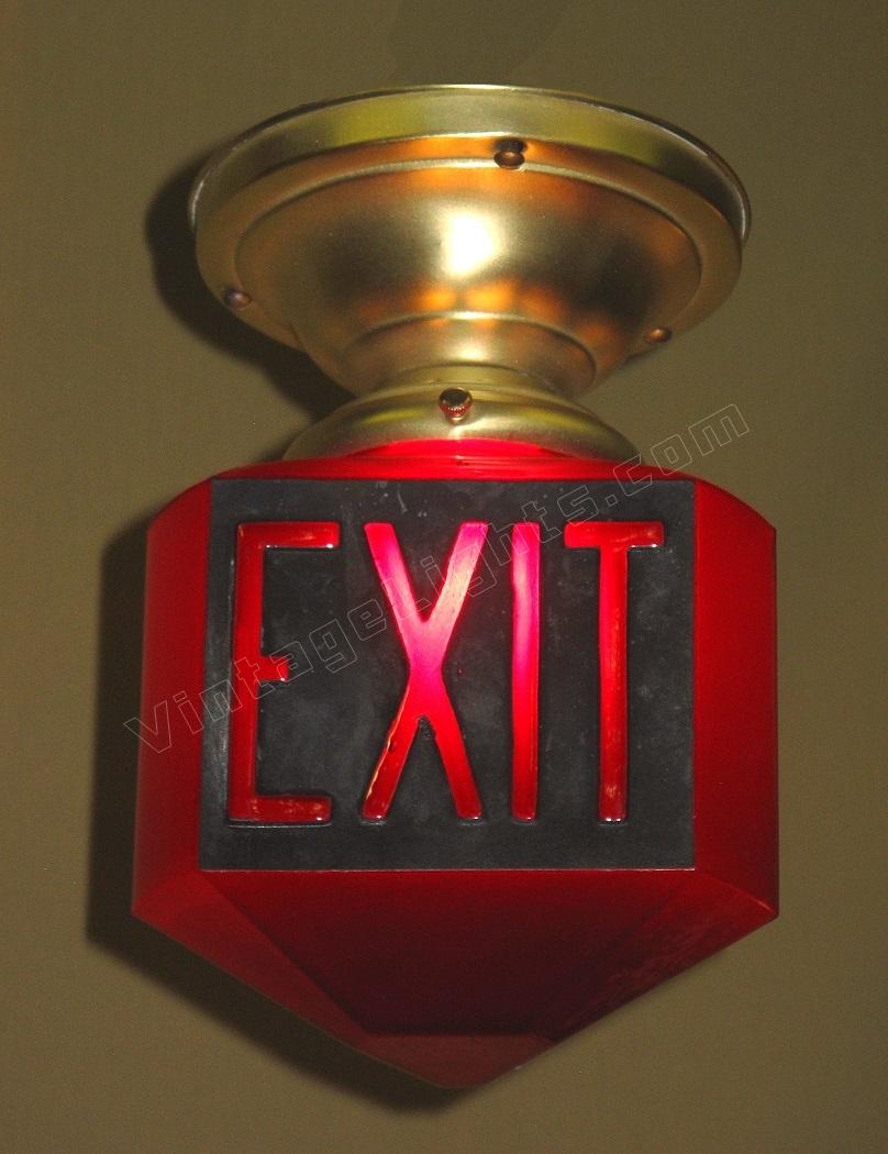 vintage exit sign