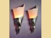 Large MCM French Sconces Pair