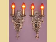 Pair Spanish Revival Sconces Late 1920s