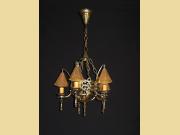 Lincoln Bar Harbor Line Antique 5 Smoke Bell Lighting Fixture