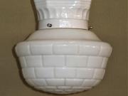 Two Vintage Subway Tile Ceiling Fixture Porcelain Fitter priced each