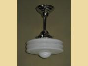 Clean Vintage Mid-Century Milk Glass Fixture