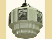 Large Skyscraper Deco Globes with Black Design
