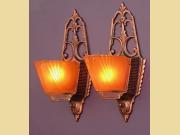 5 Pair Slip Shade Sconces Arts & Crafts priced per pair