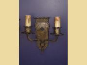 5 Vintage Castle Top 2 Candle Wall Fixtures