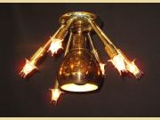 Mid Century Semi Flush 7 Light fixture. 3 available