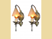Pair Vintage Storybook Wall Sconces 1930s priced per pair with 3 pr avaiable