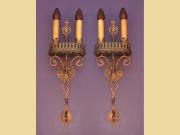 Set of 5 Revival Style Large Sconces Quality