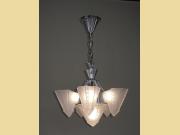 Vintage Consolidated Glass Co. 6 Shade Chandelier.