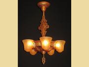 Beardslee 5 Slip Shade Fixture c.1934. 2 Available