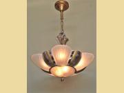 TWO Art Deco Mid Century 7 Bulb Restored Ceiling Fixture Priced each