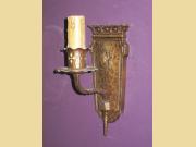 Pair Vintage Castle Top Single Candle Sconce.