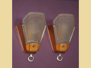 Pair MCM Sconces Vintage Original Colors