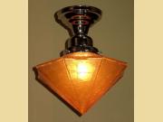 Apricot Colored Crackle Glass Pyramid Shade