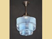Iconic Art Deco Ice Blue Fixture Large 2 available priced each
