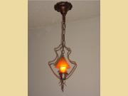 3 Arts & Crafts, Craftsman, Bungalow Style Vintage Smoke Bell Pendant