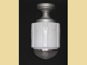 Single Dept. Store Fixture with Drape Pattern on Milk Glass