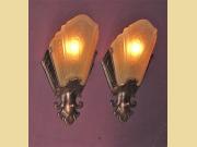 SINGLE ONLY Virden Slip Shade Sconces 1930s