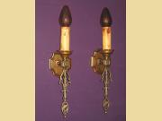 French Eclectic Style Single Bulb Sconces 1920s